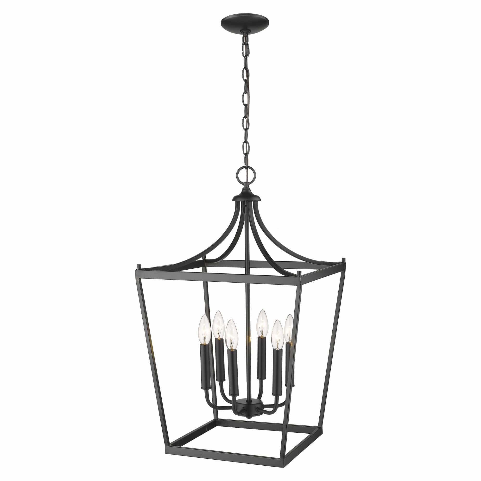Kennedy 6-Light Matte Black Pendant - Homeroots