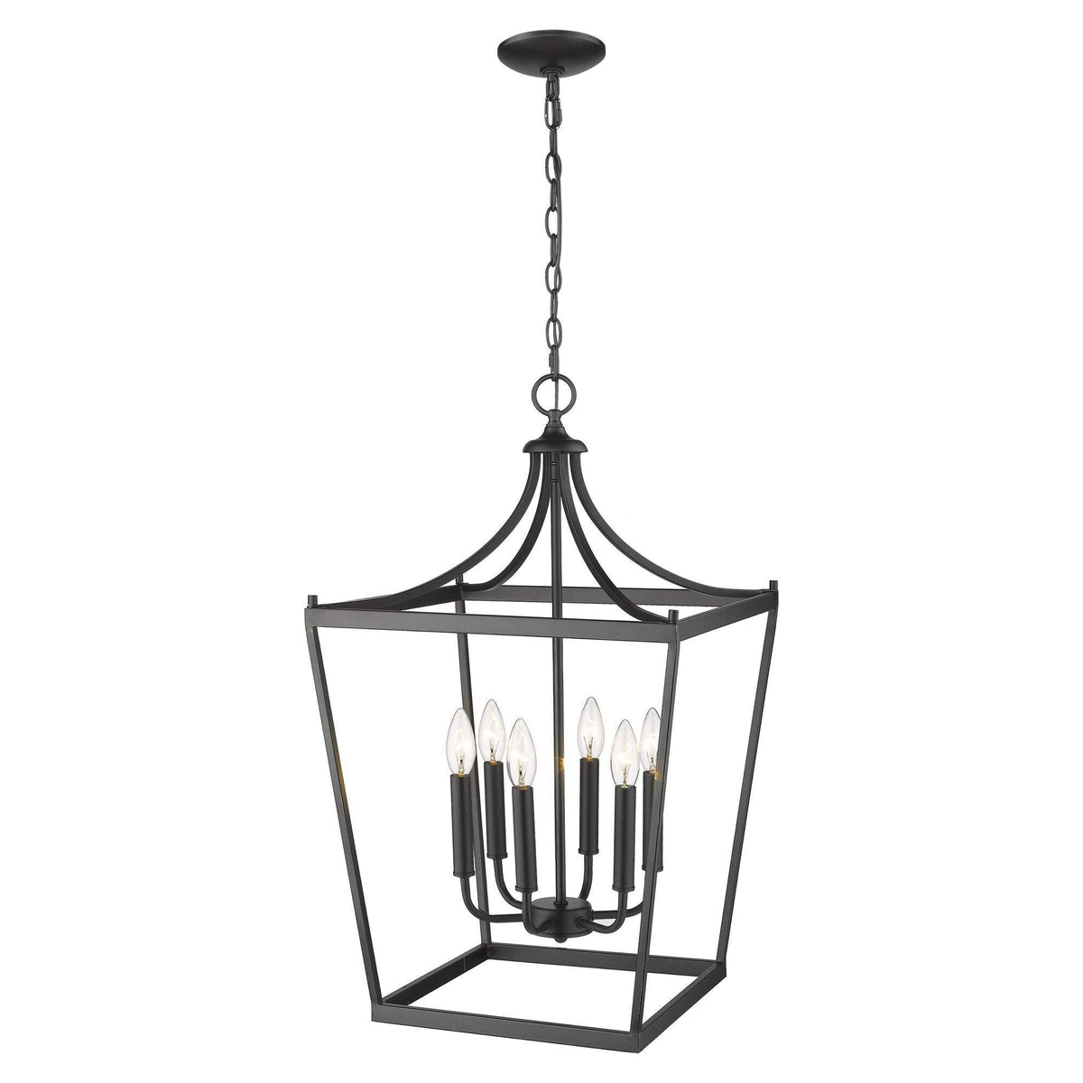 Kennedy 6-Light Matte Black Pendant - Homeroots - Flyclothing LLC