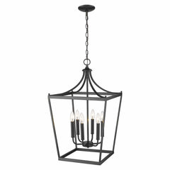 Kennedy 6-Light Matte Black Pendant - Homeroots