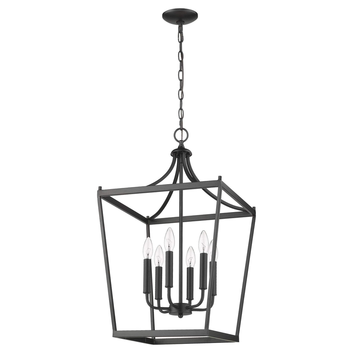 Kennedy 6-Light Matte Black Pendant - Homeroots - Flyclothing LLC