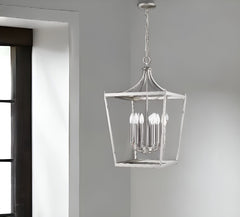 Kennedy 6-Light Satin Nickel Pendant - Homeroots