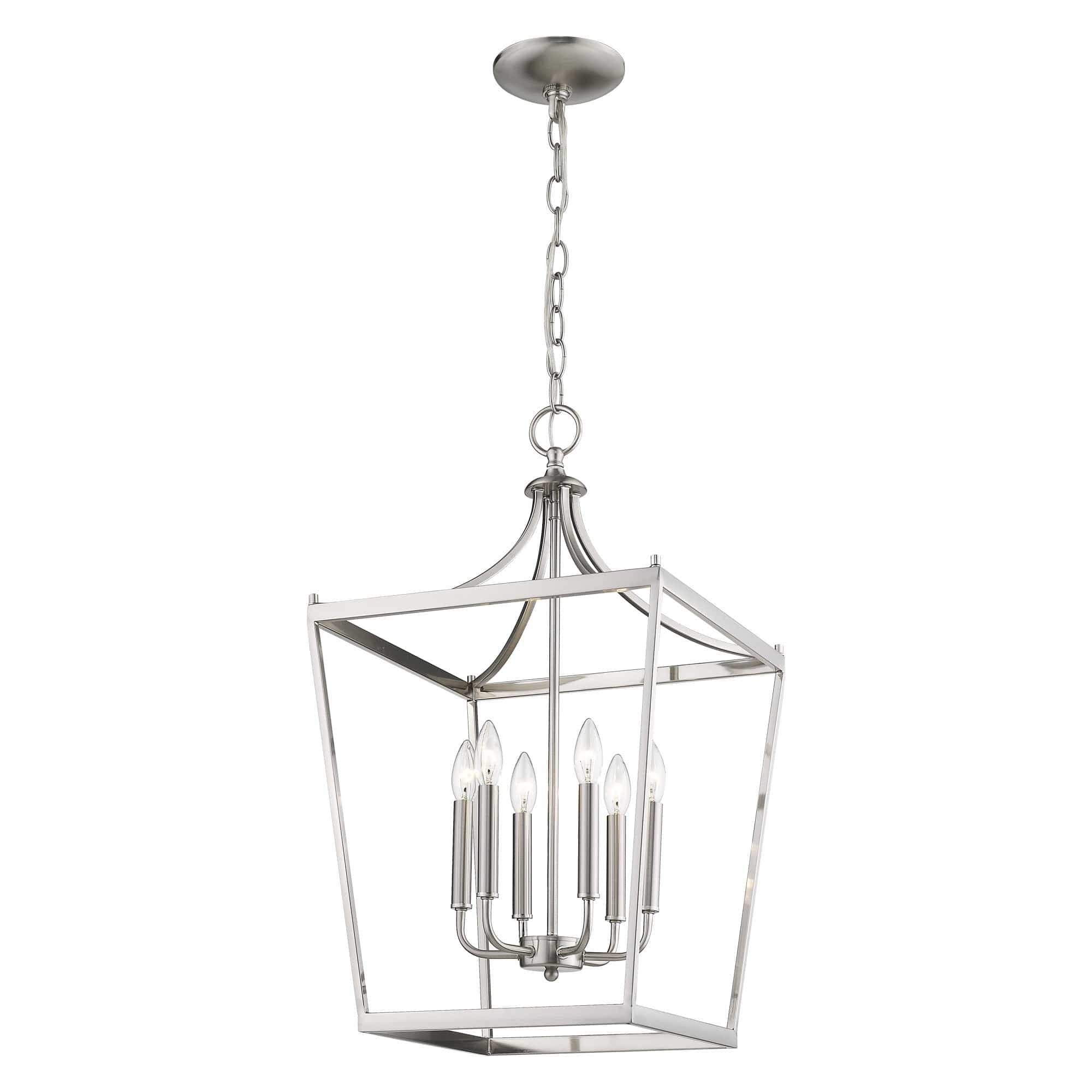Kennedy 6-Light Satin Nickel Pendant - Homeroots