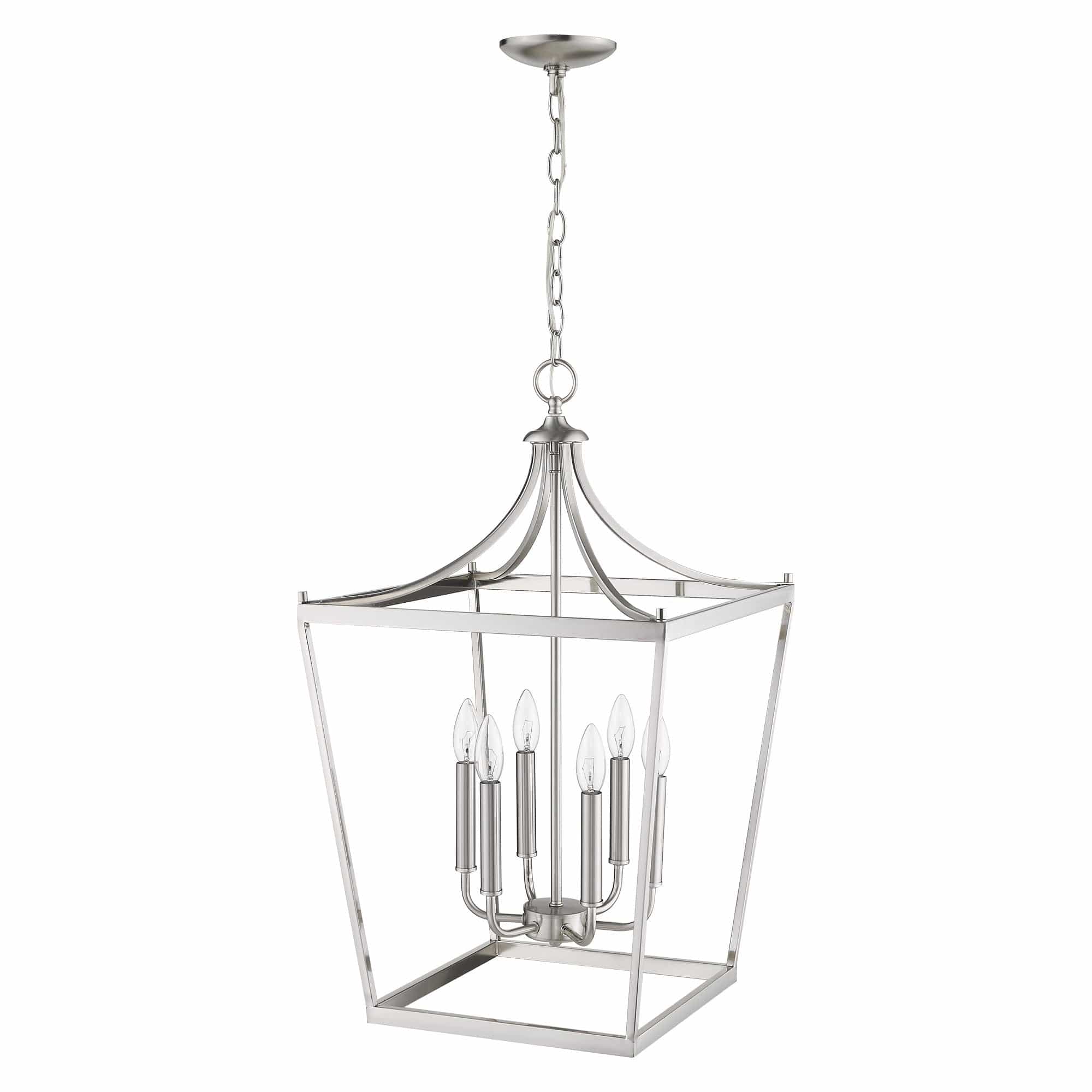 Kennedy 6-Light Satin Nickel Pendant - Homeroots