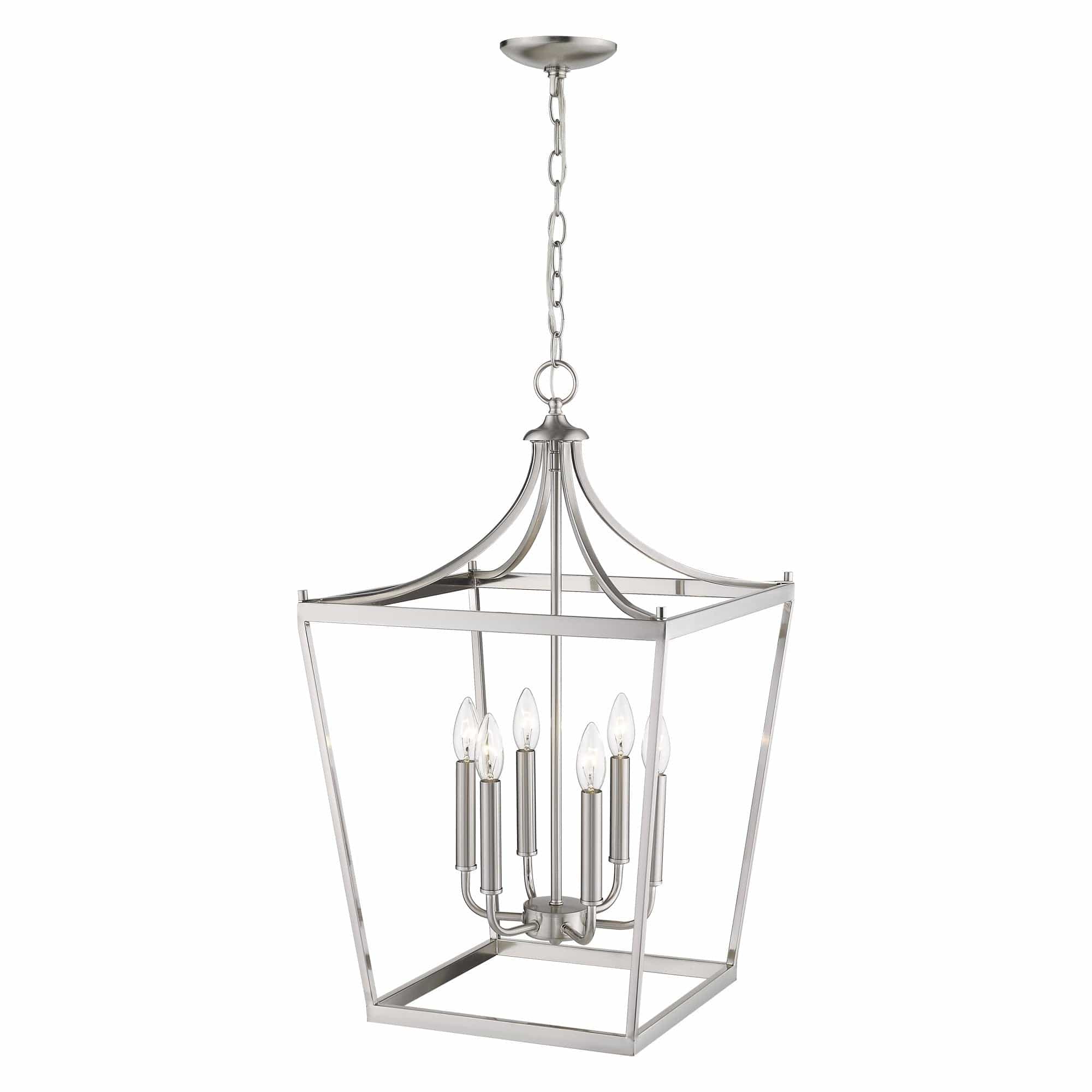 Kennedy 6-Light Satin Nickel Pendant - Homeroots