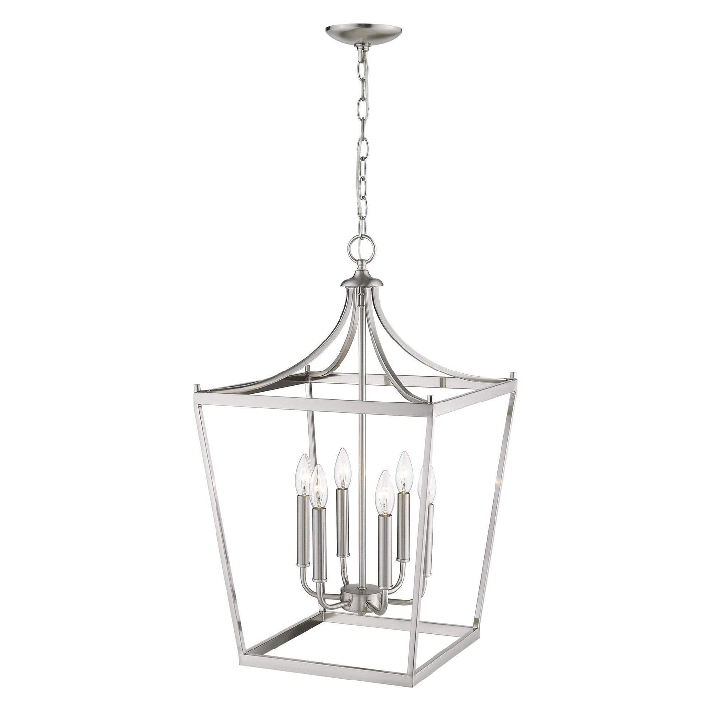 Kennedy 6-Light Satin Nickel Pendant - Homeroots - Flyclothing LLC