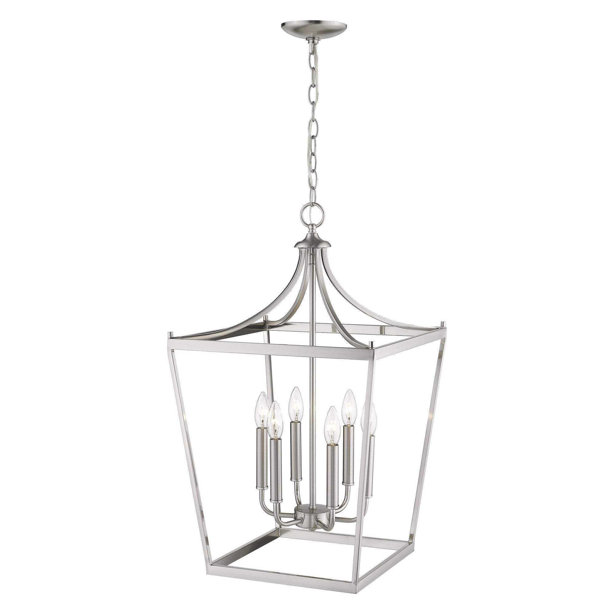 Kennedy 6-Light Satin Nickel Pendant - Homeroots - Flyclothing LLC