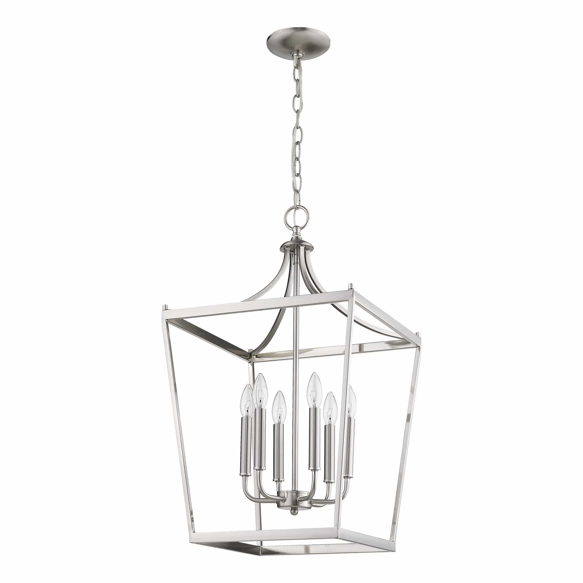 Kennedy 6-Light Satin Nickel Pendant - Homeroots