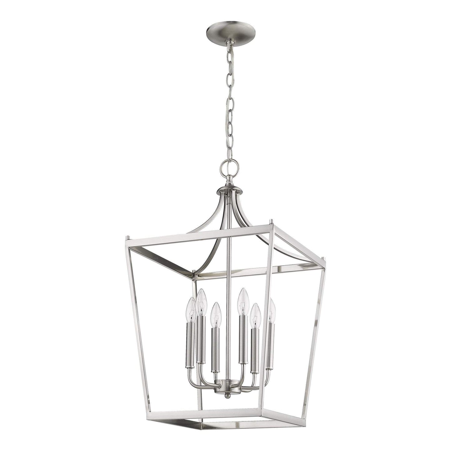 Kennedy 6-Light Satin Nickel Pendant - Homeroots - Flyclothing LLC