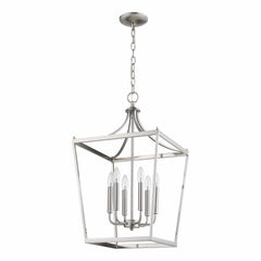Kennedy 6-Light Satin Nickel Pendant - Homeroots