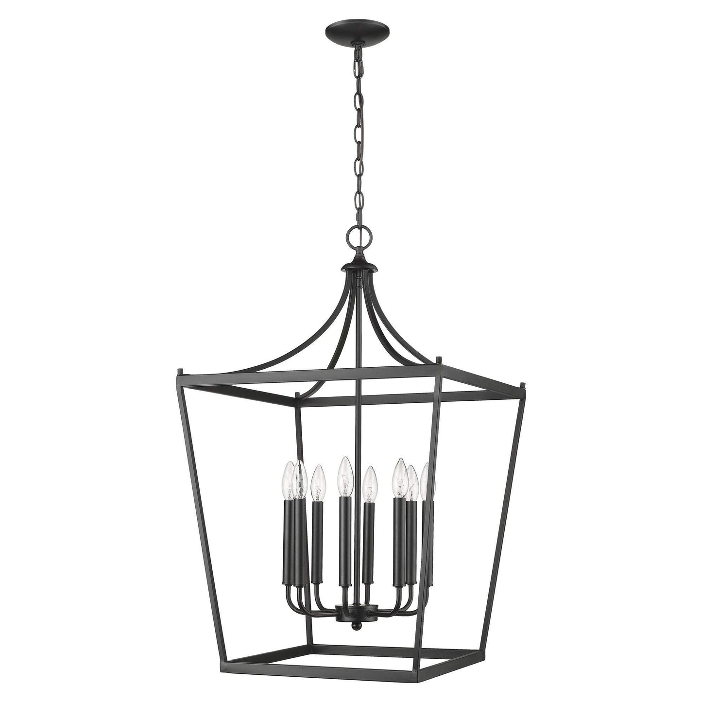 Kennedy 8-Light Matte Black Pendant - Homeroots - Flyclothing LLC