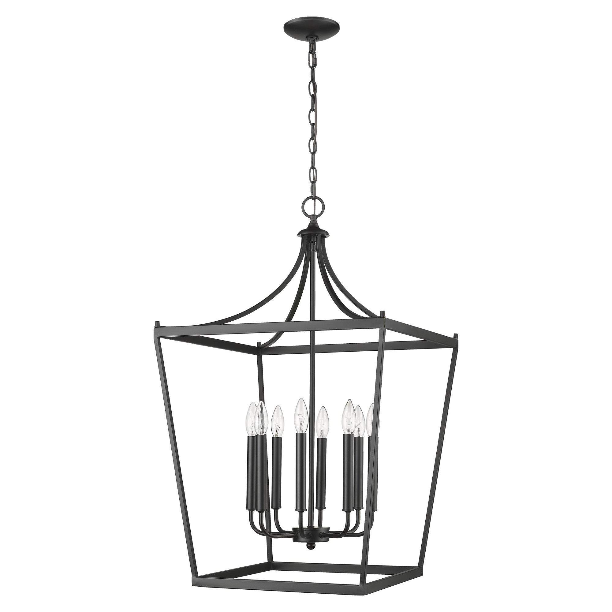 Kennedy 8-Light Matte Black Pendant - Homeroots - Flyclothing LLC