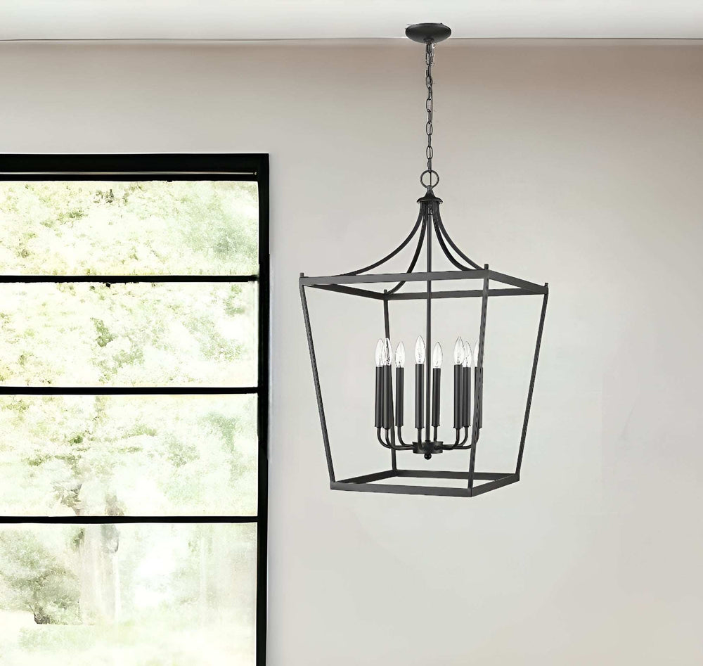 Kennedy 8-Light Matte Black Pendant - Homeroots - Flyclothing LLC