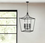 Kennedy 8-Light Matte Black Pendant - Homeroots