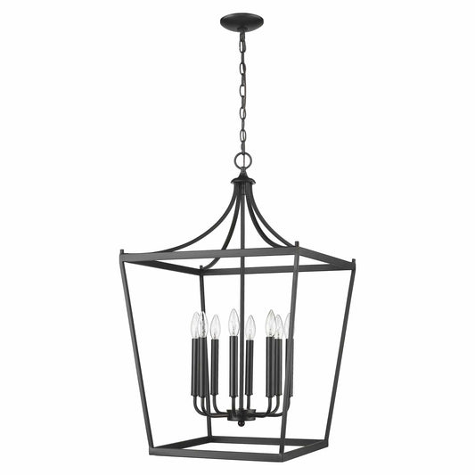 Kennedy 8-Light Matte Black Pendant - Homeroots