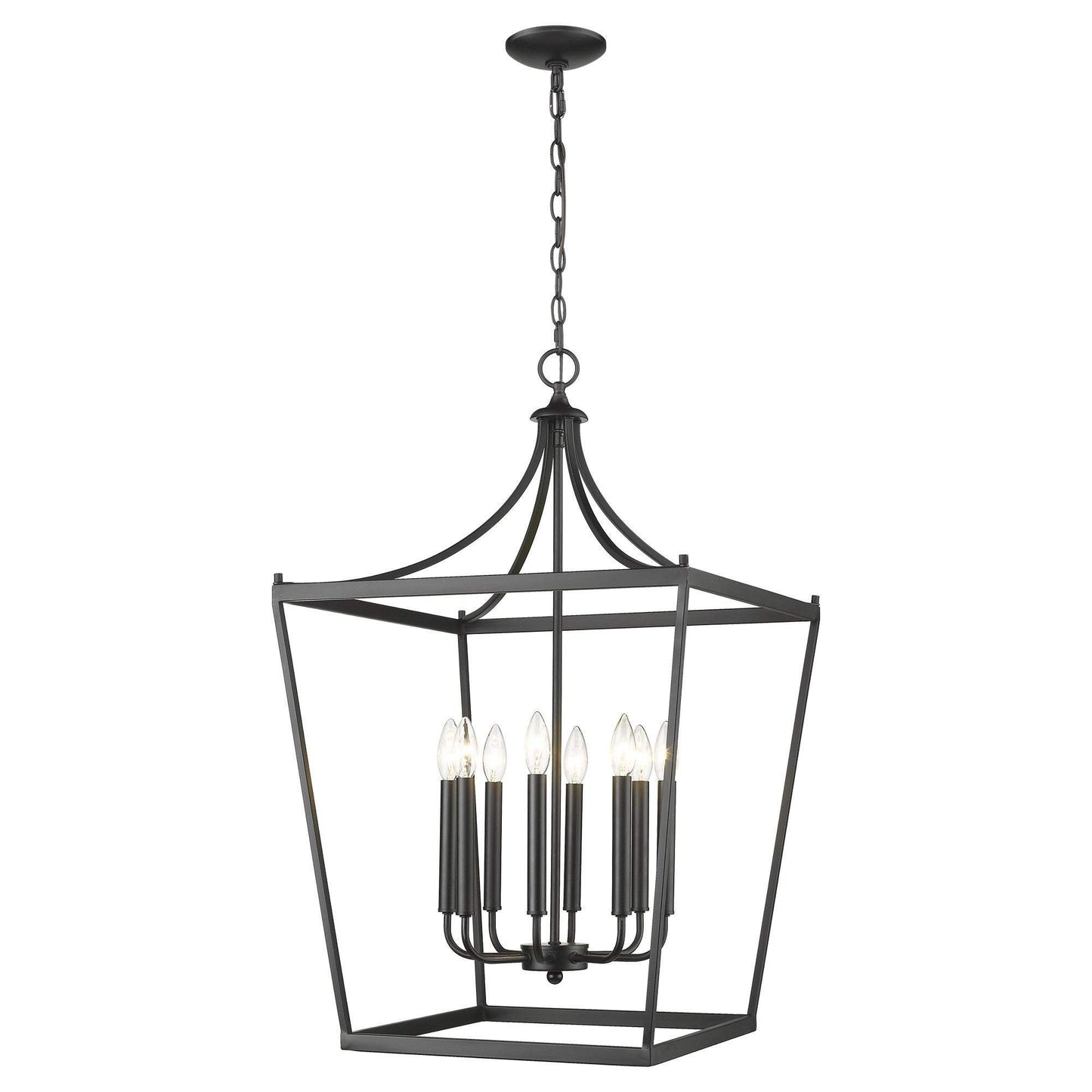 Kennedy 8-Light Matte Black Pendant - Homeroots - Flyclothing LLC