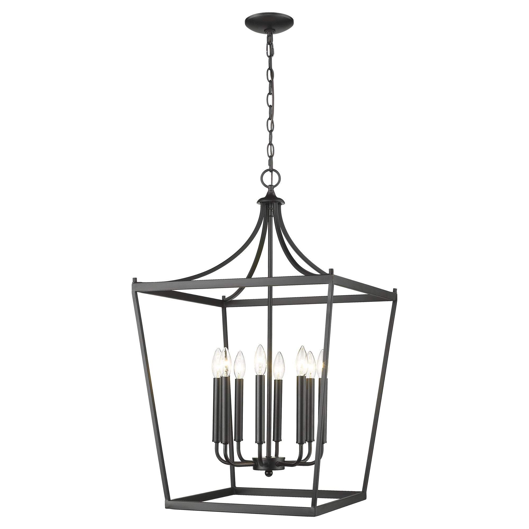 Kennedy 8-Light Matte Black Pendant - Homeroots - Flyclothing LLC