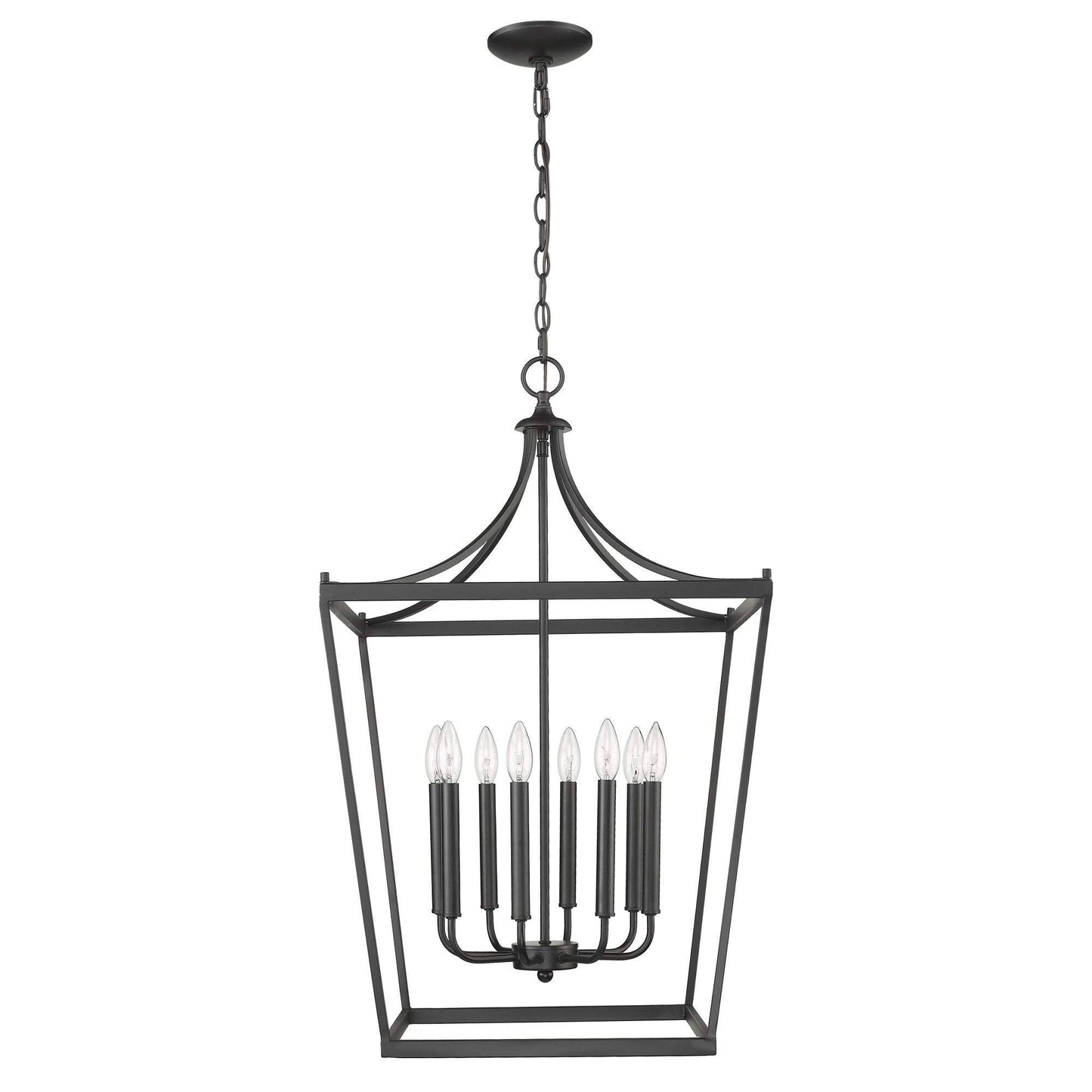 Kennedy 8-Light Matte Black Pendant - Homeroots - Flyclothing LLC