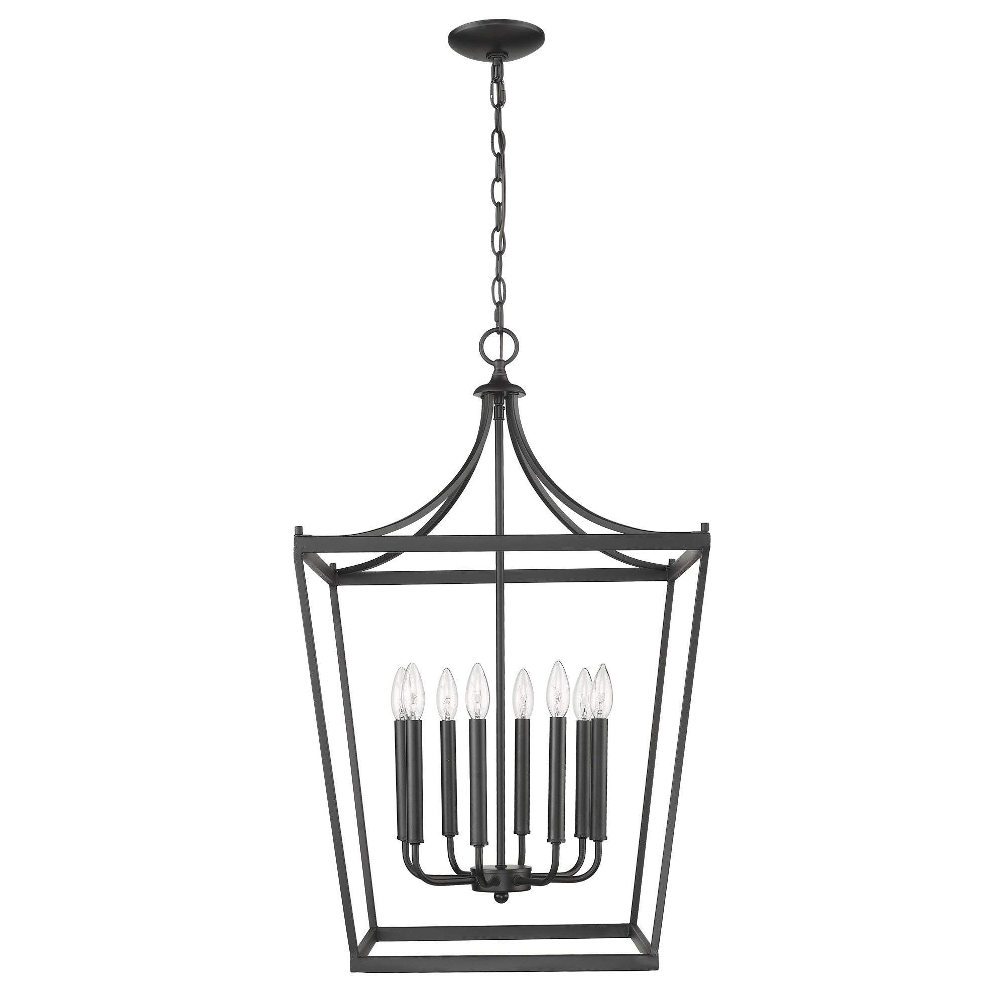Kennedy 8-Light Matte Black Pendant - Homeroots - Flyclothing LLC