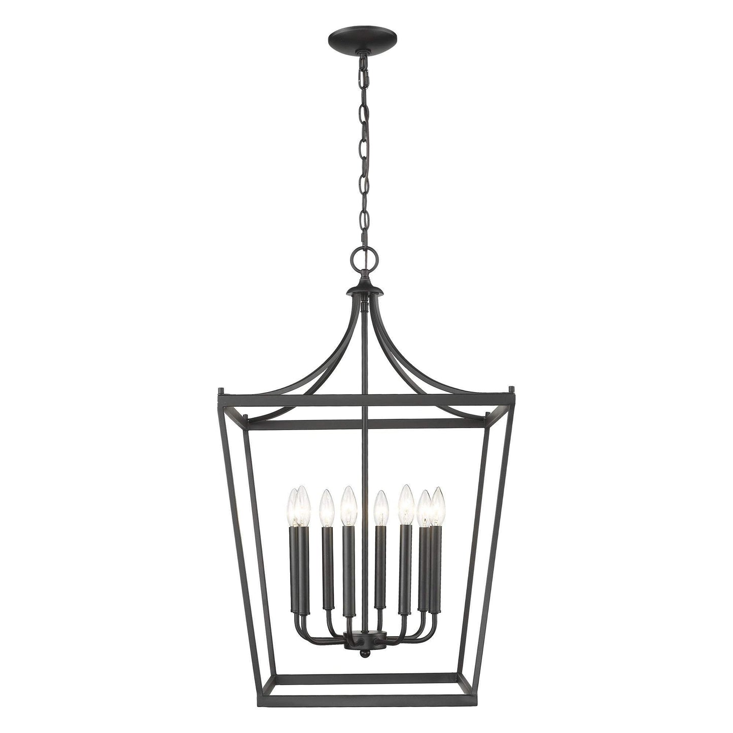 Kennedy 8-Light Matte Black Pendant - Homeroots - Flyclothing LLC