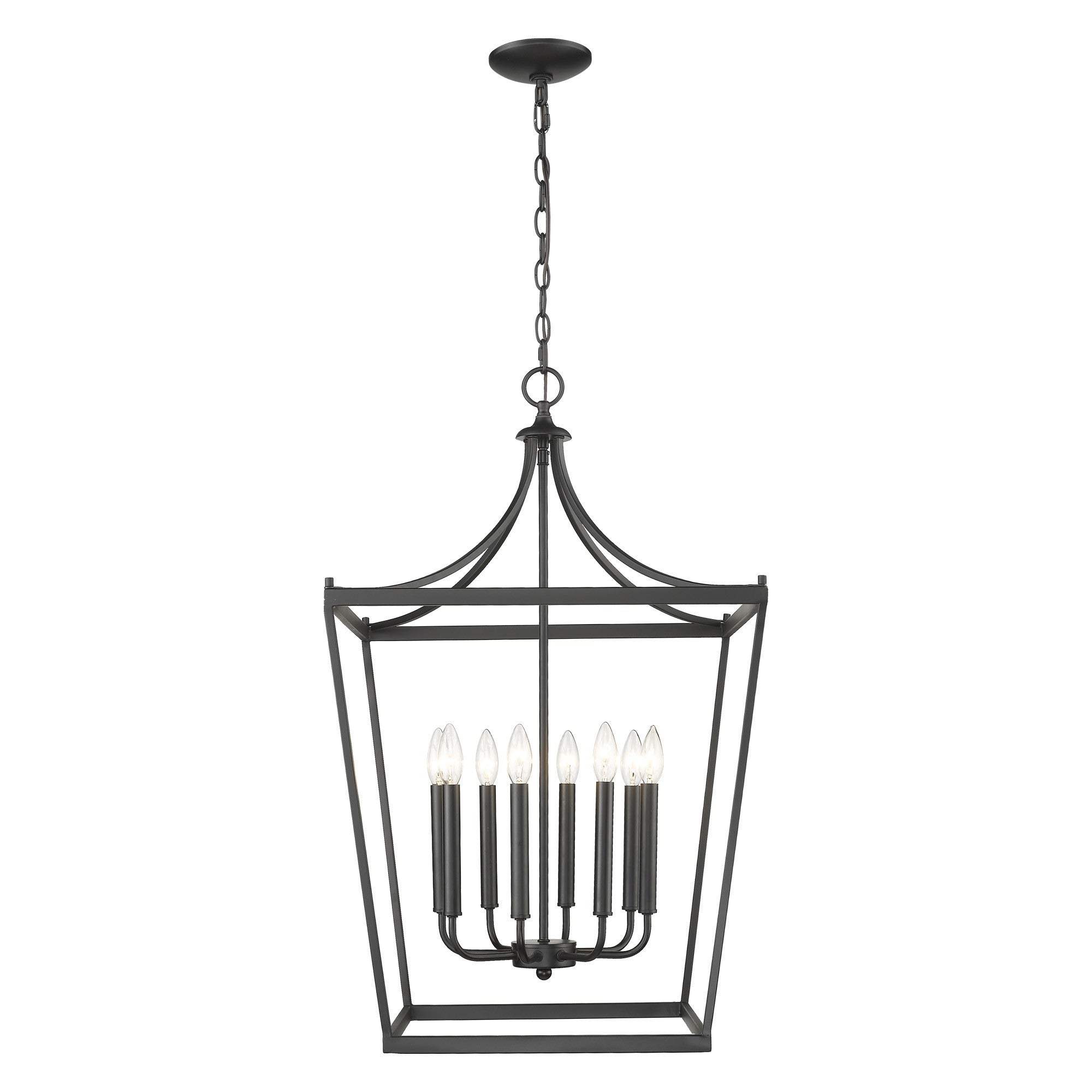 Kennedy 8-Light Matte Black Pendant - Homeroots - Flyclothing LLC