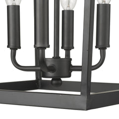 Kennedy 8-Light Matte Black Pendant - Homeroots