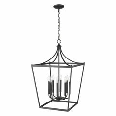 Kennedy 8-Light Matte Black Pendant - Homeroots