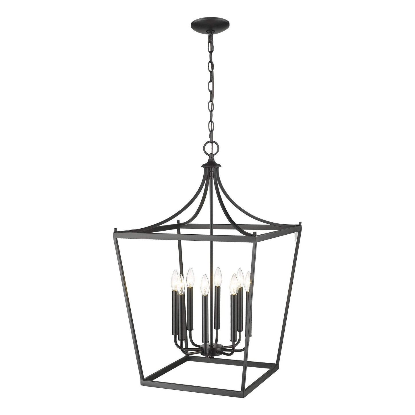 Kennedy 8-Light Matte Black Pendant - Homeroots - Flyclothing LLC