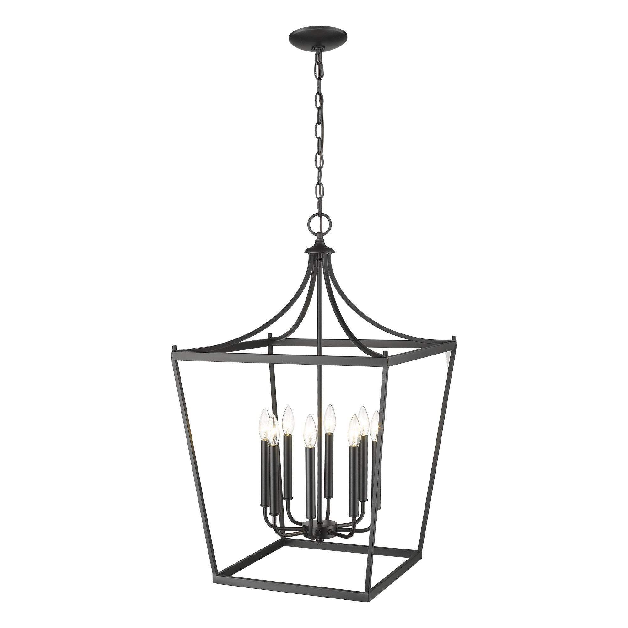 Kennedy 8-Light Matte Black Pendant - Homeroots - Flyclothing LLC