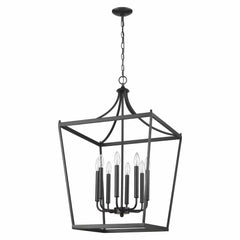 Kennedy 8-Light Matte Black Pendant - Homeroots