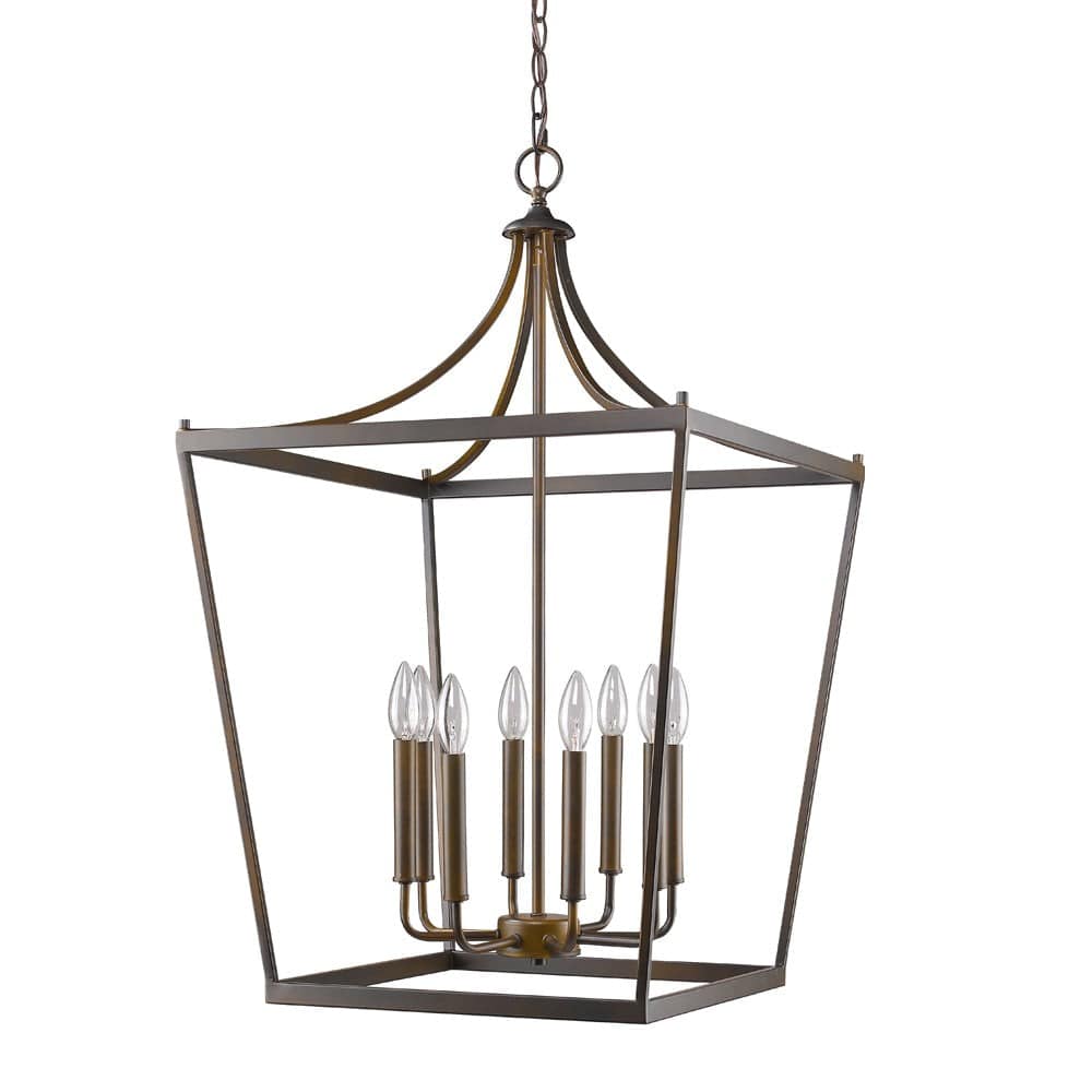 Kennedy 8-Light Oil-Rubbed Bronze Foyer Pendant - Homeroots