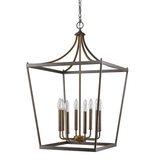 Kennedy 8-Light Oil-Rubbed Bronze Foyer Pendant - Homeroots