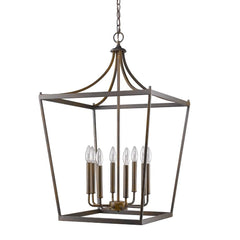 Kennedy 8-Light Oil-Rubbed Bronze Foyer Pendant - Homeroots