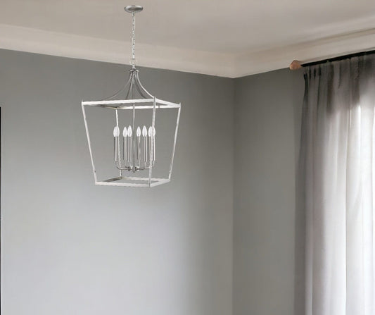 Kennedy 8-Light Satin Nickel Pendant - Homeroots