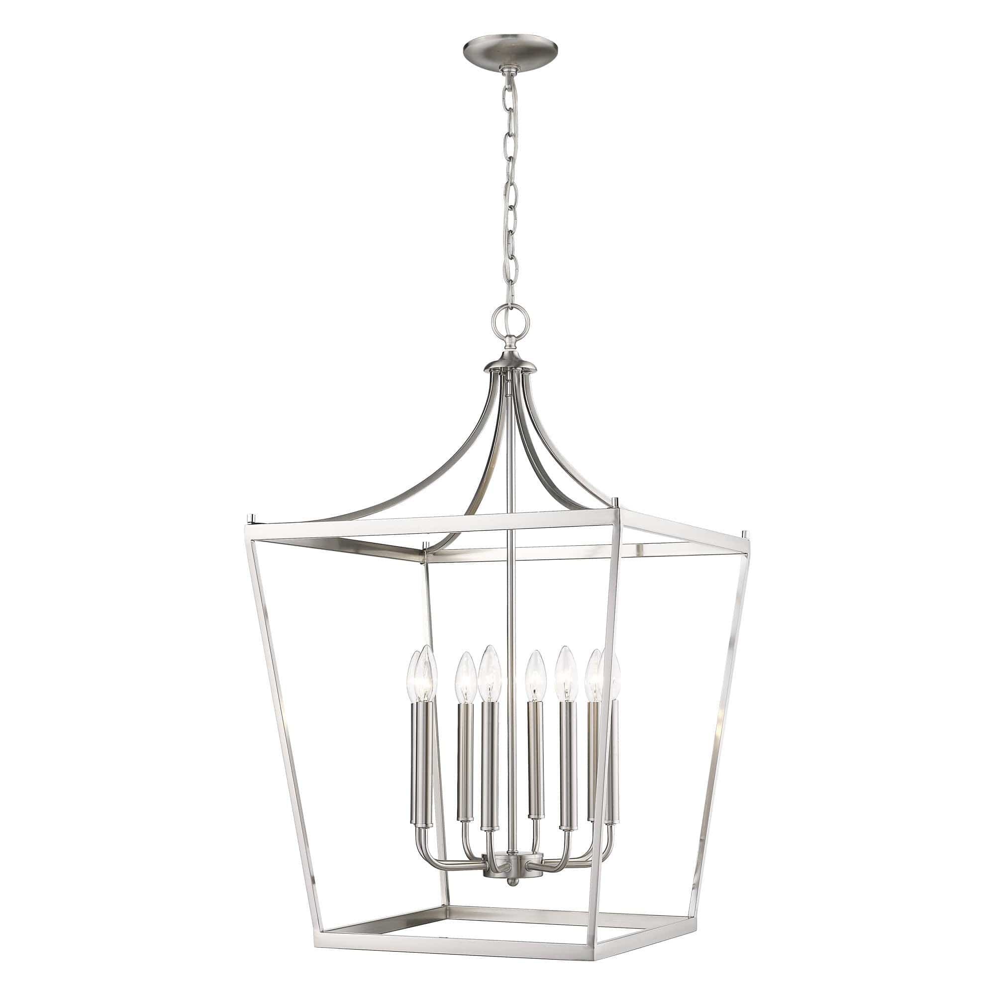 Kennedy 8-Light Satin Nickel Pendant - Homeroots