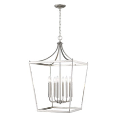 Kennedy 8-Light Satin Nickel Pendant - Homeroots