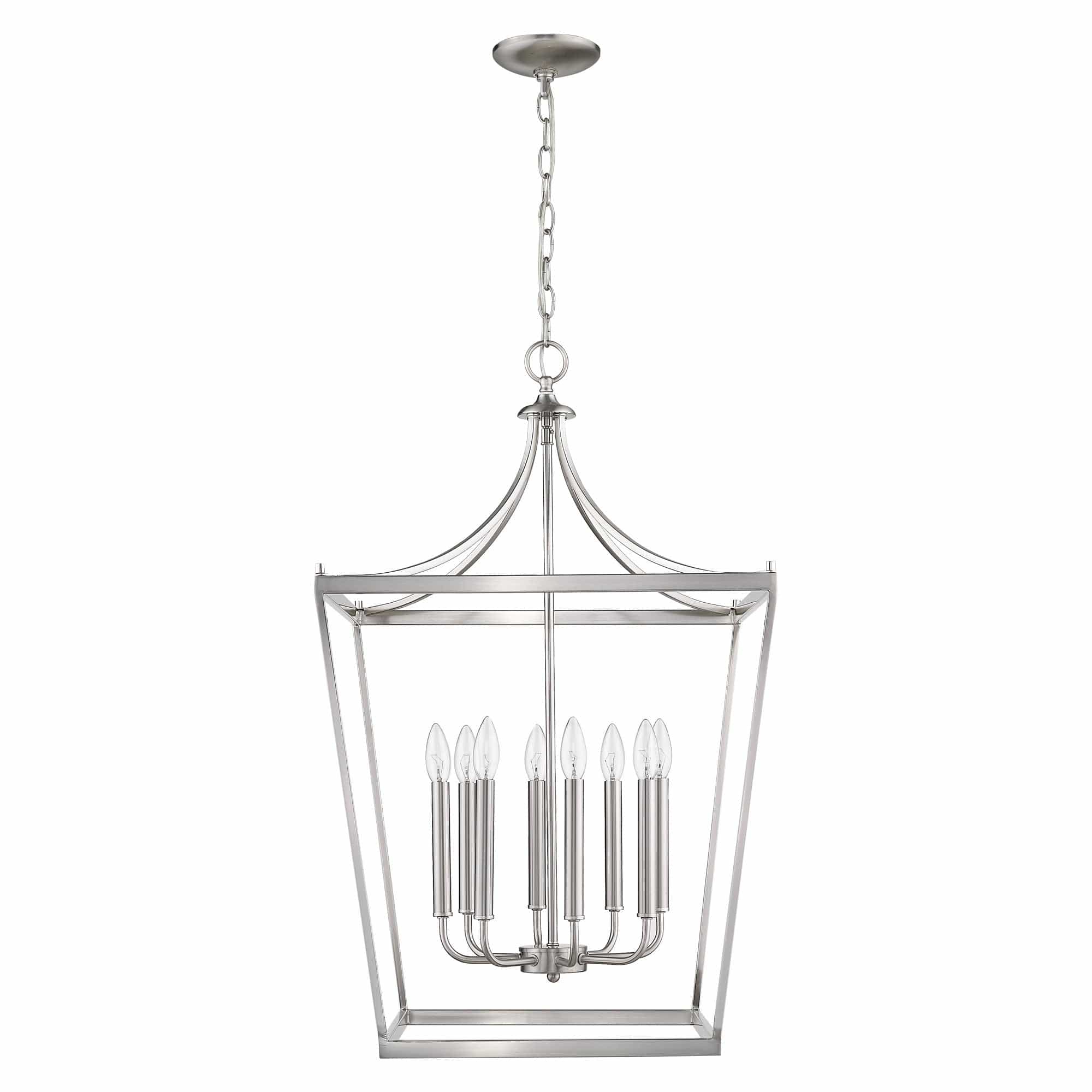 Kennedy 8-Light Satin Nickel Pendant - Homeroots