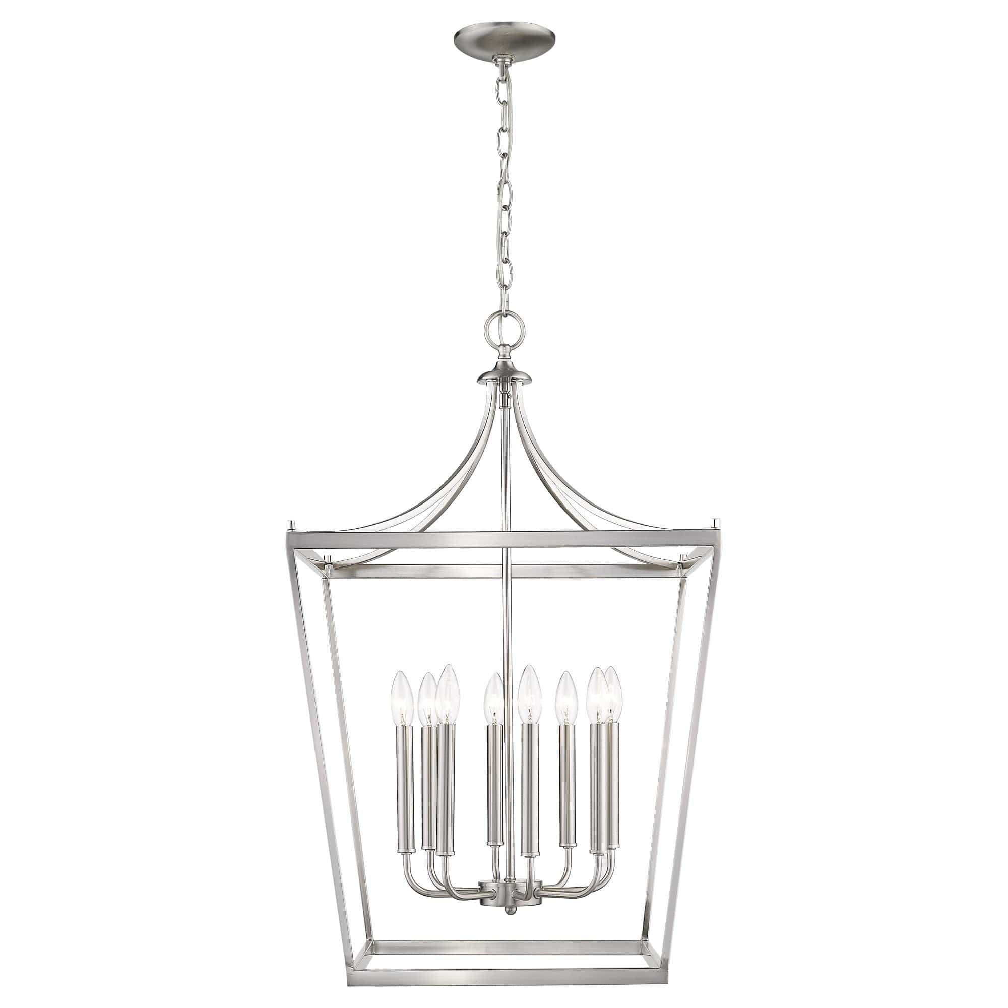Kennedy 8-Light Satin Nickel Pendant - Homeroots