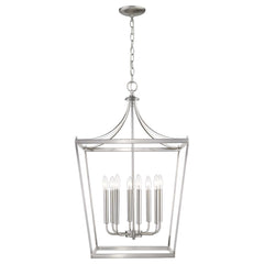 Kennedy 8-Light Satin Nickel Pendant - Homeroots