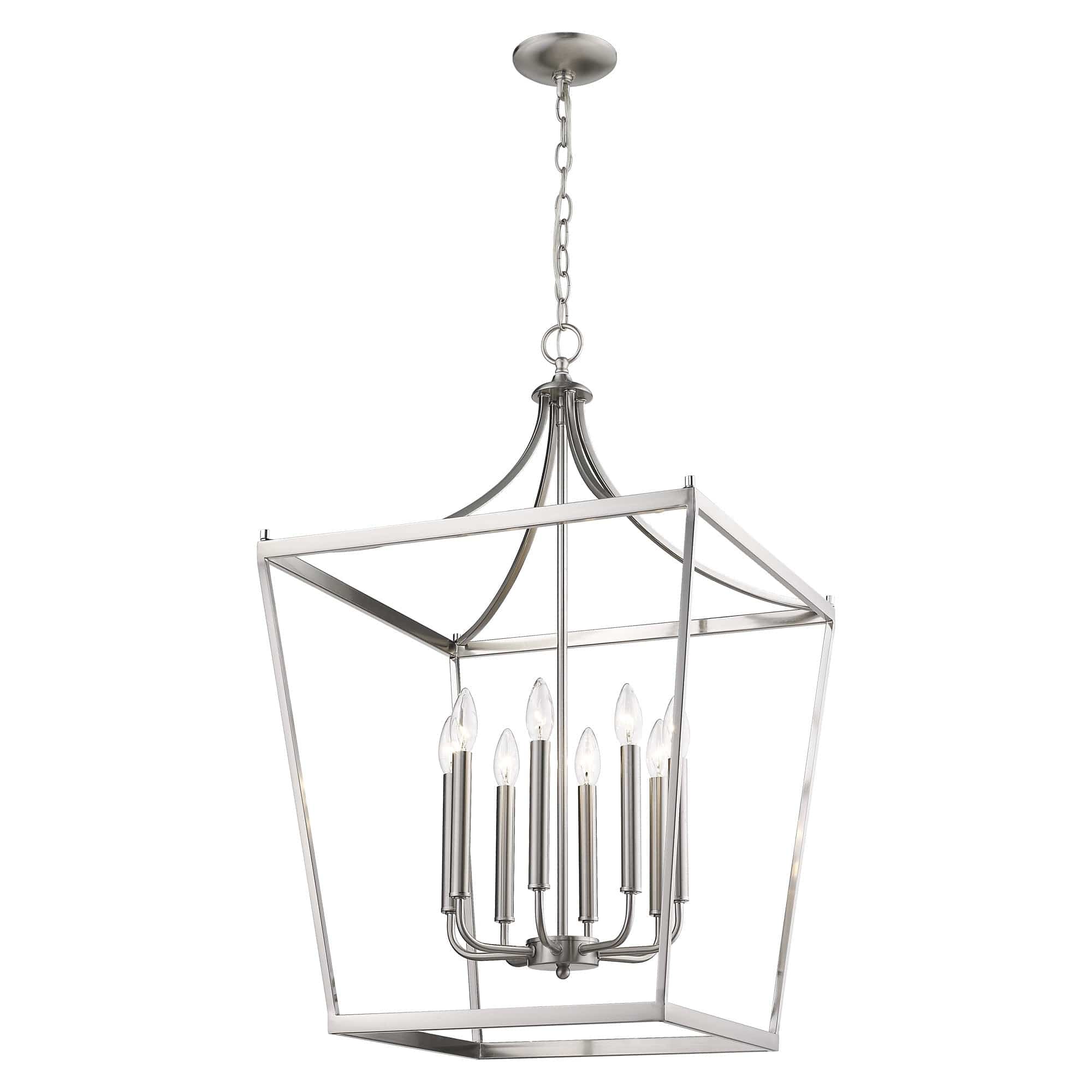 Kennedy 8-Light Satin Nickel Pendant - Homeroots