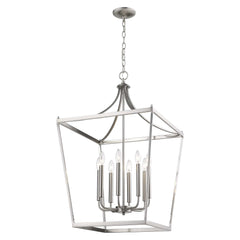 Kennedy 8-Light Satin Nickel Pendant - Homeroots