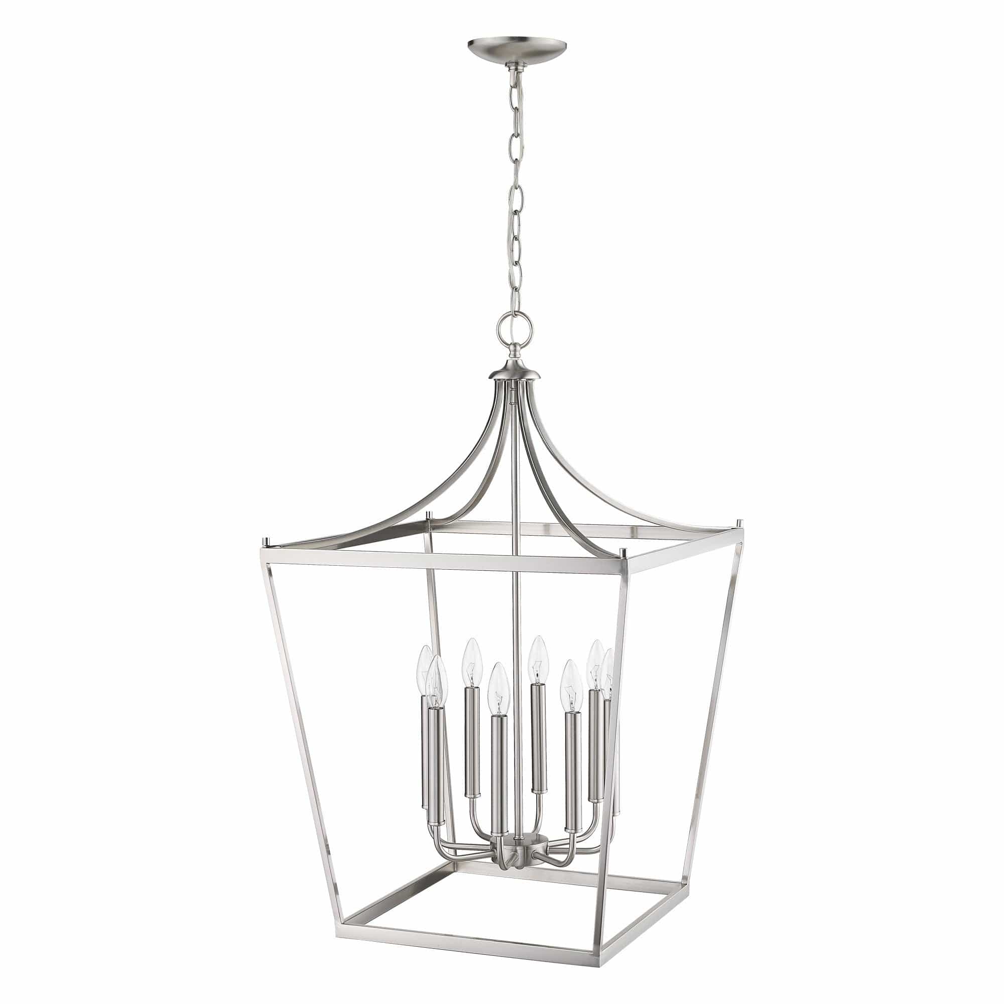 Kennedy 8-Light Satin Nickel Pendant - Homeroots