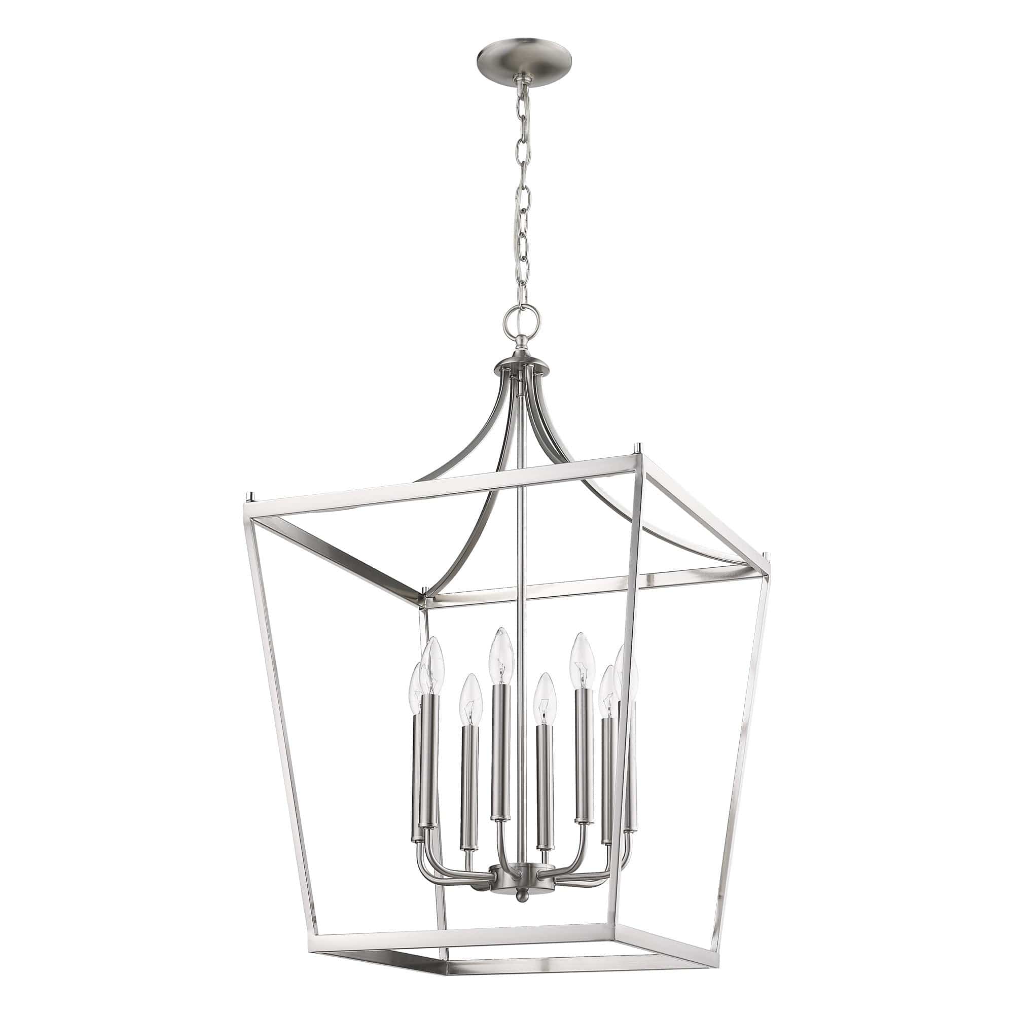 Kennedy 8-Light Satin Nickel Pendant - Homeroots
