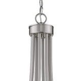 Silver Candle Style Eight Light Metal Dimmable Chandelier - Homeroots - Flyclothing LLC