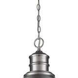 Colby 1-Light Satin Nickel Pendant With Gloss White Interior Shade - Homeroots