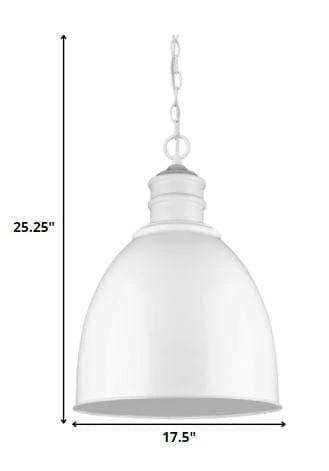 Colby 1-Light White Pendant - Homeroots - Flyclothing LLC