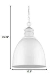 Colby 1-Light White Pendant - Homeroots - Flyclothing LLC