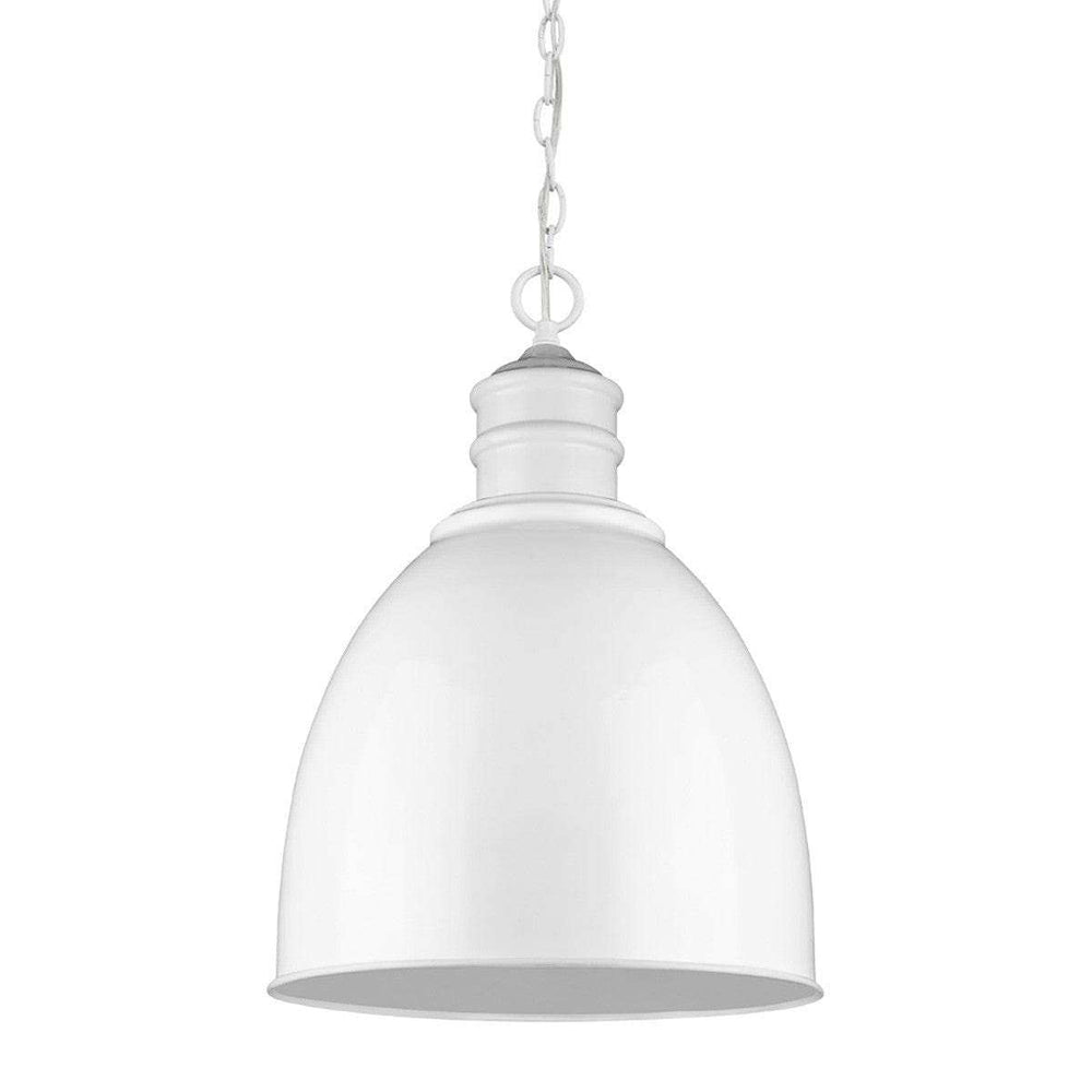 Colby 1-Light White Pendant - Homeroots - Flyclothing LLC