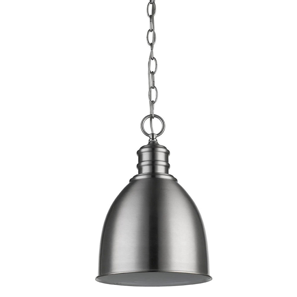 Minimalist Silver Metal Pendant Hanging Light - Homeroots