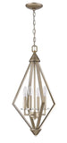 Easton 4-Light Washed Gold Pendant With Crystal Bobeches - Homeroots