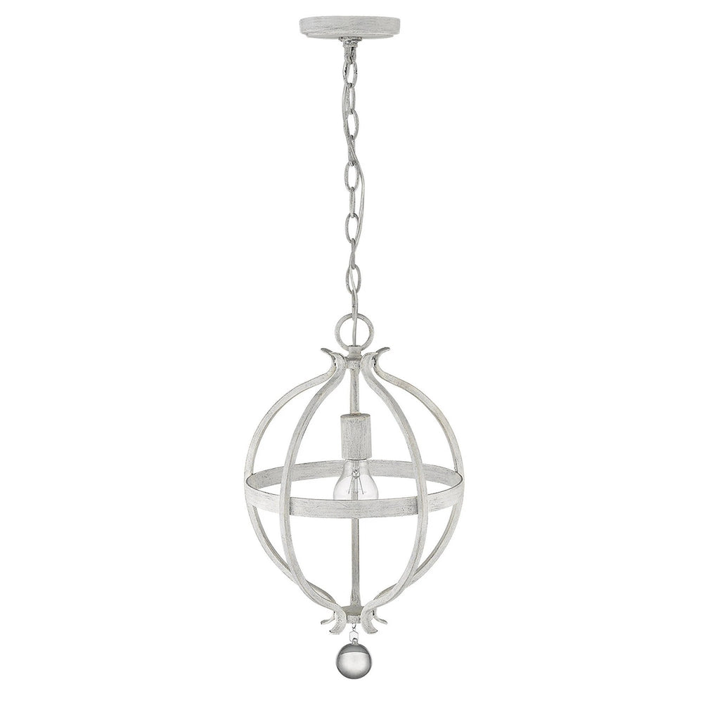 Callie 1-Light Country White Pendant - Homeroots